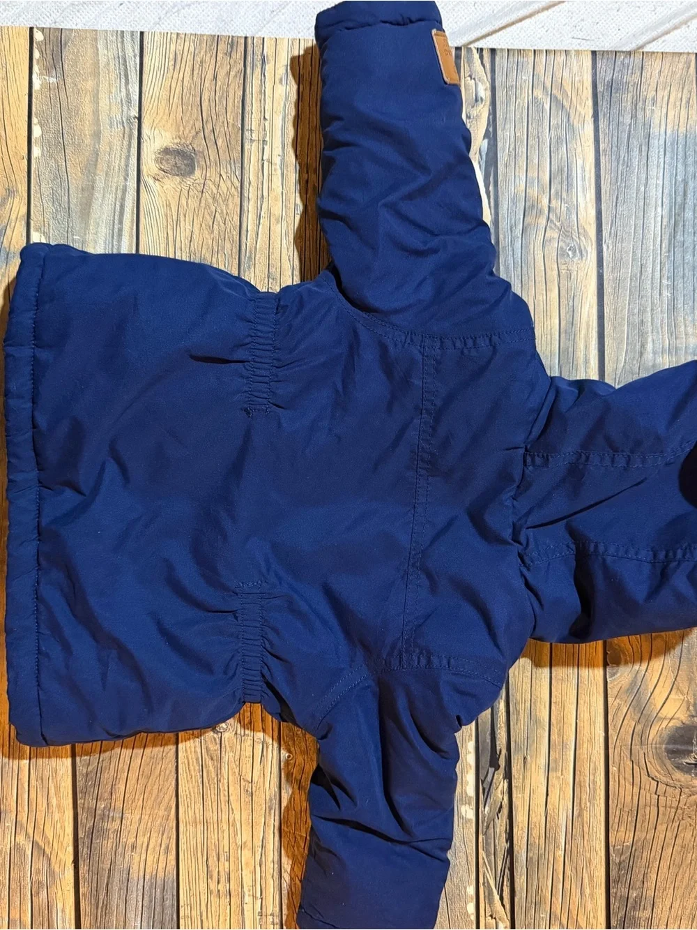 Carter's‎ Navy Blue Hooded Pea Coat with Faux Fur Trim